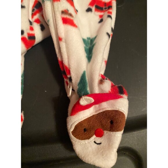 Carter's First Christmas Newborn Baby African American Santa Footed Sleeper - Picture 5 of 11